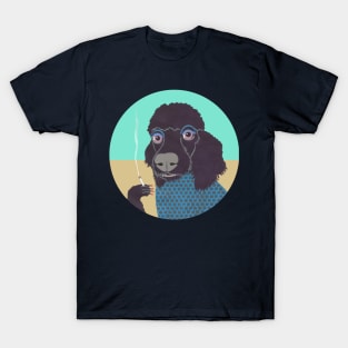 Smoking Poodle Dog T-Shirt